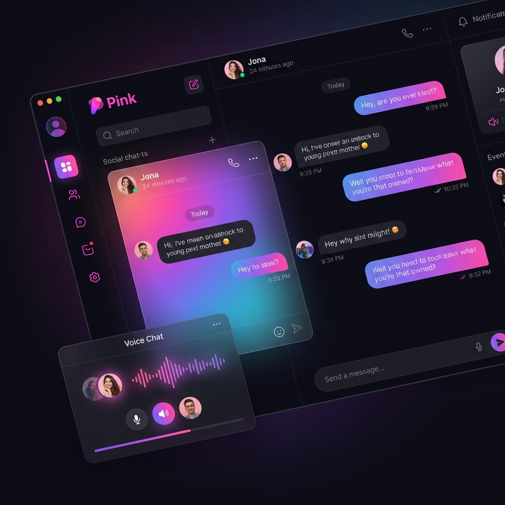 Pink App Mockup